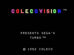 Turbo title screen for Colecovision